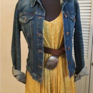 Yellow Floral Sleeveless Dress